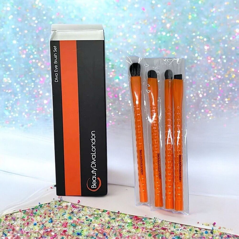 Beauty Diva London Diva Eye Brush Set Of 4 MSRP $48 New In Box